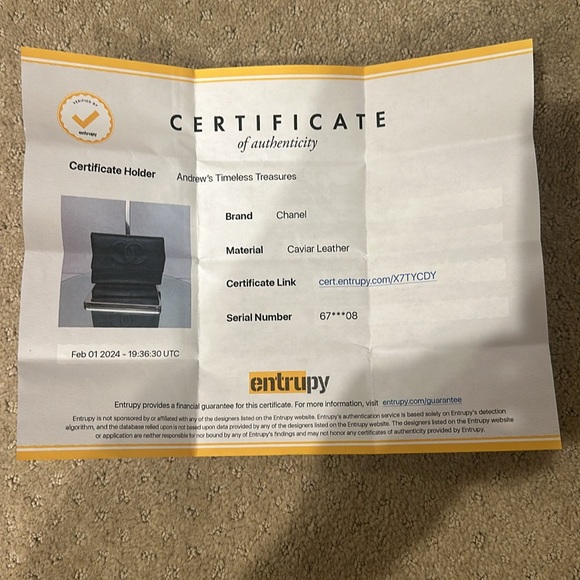 💫Chanel 2008 Trifold Wallet Black Caviar Leather - Picture 9 of 9